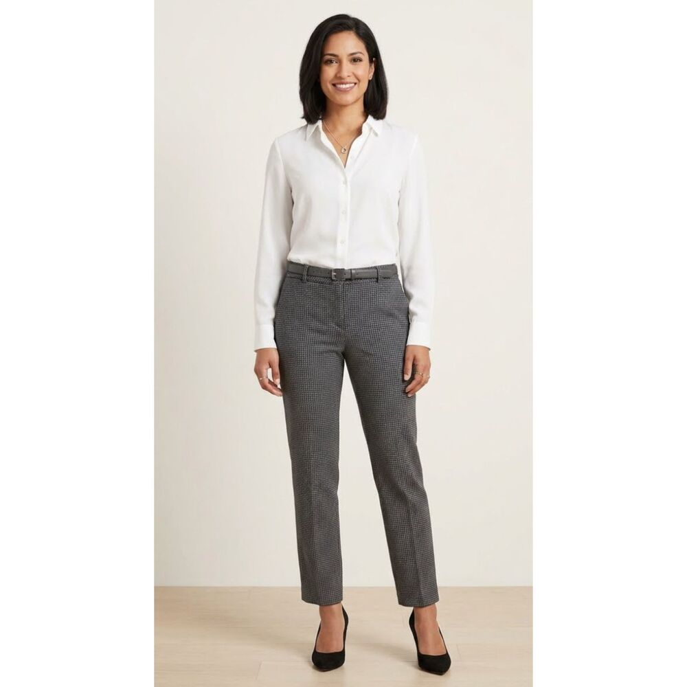 Banana Republic Slim 24 Hour Ponte Houndstooth Pant Women's Size 6